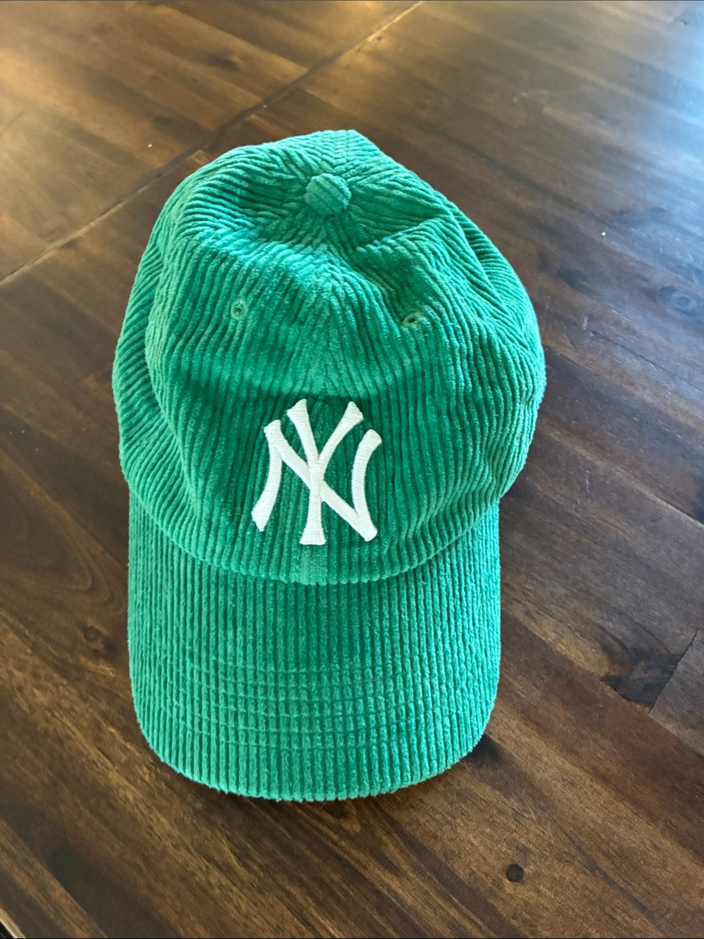 Genuine 47 Merchandise Corduroy Cap in Green with White Logo NY